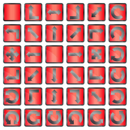 Set of icons with arrows on a white backgroundのイラスト素材