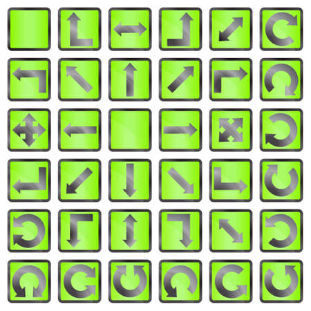 Set of icons with arrows on a white backgroundのイラスト素材