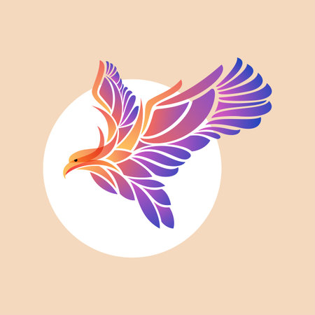 Flying eagle abstract artwork for poster print, t-shirt print, postcard designのイラスト素材