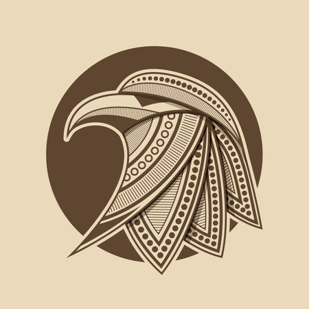 Line art eagle head vector artwork for poster printのイラスト素材