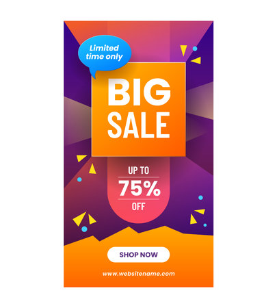 Big sale story banner vector templateのイラスト素材