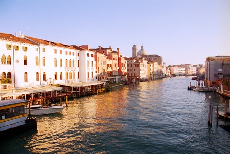 Grand Canal in morning sunlight from Rialto Bridgeのeditorial素材