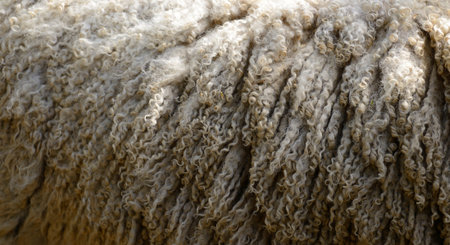 close up of sheep wool natural fiberの写真素材