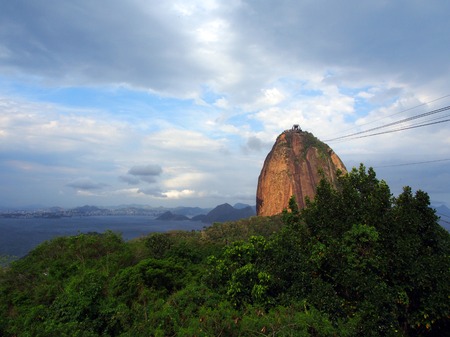 Cable car station at Morro da Urca, Sugarloaf Mountain, Rio de Janeiro, Brazilの写真素材
