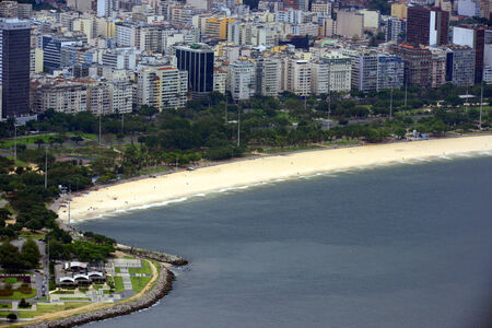 View of Rio de Janeiro in Brazil from the top of Sugarloaf Mountainの写真素材