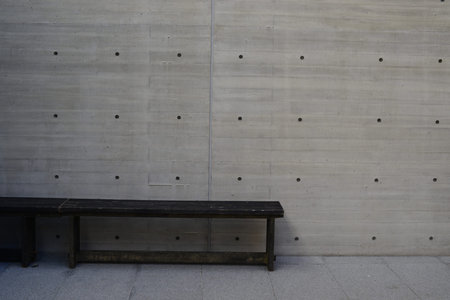 Minimalist concrete wall in Japan