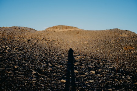 A shadow in Icelandの写真素材