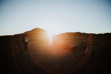 Sunset in Icelandの写真素材