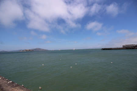 Wide angle view of Pacific Oceanの写真素材