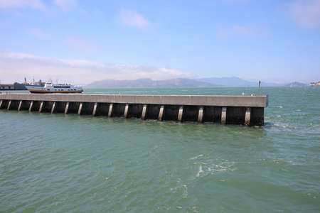 View of fishing harbor of San Franciscoの写真素材