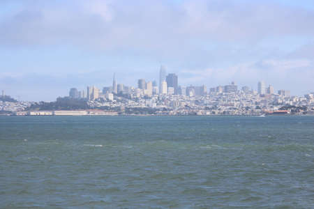 San Francisco city view from Pacific Oceanの写真素材