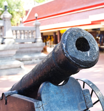 Antique cannon in Thailand templeのeditorial素材