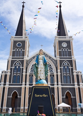 Virgin mary statue at Chantaburi province, Thailand. のeditorial素材