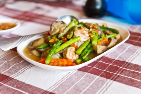 Stir-fried mix colorful vegetablesの写真素材