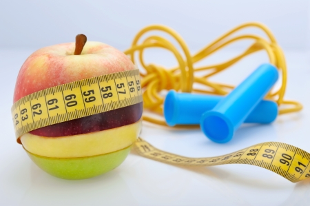 Nutrition and exercising healthy livingの写真素材