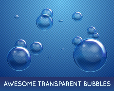 Soap Water Bubbles Set.のイラスト素材
