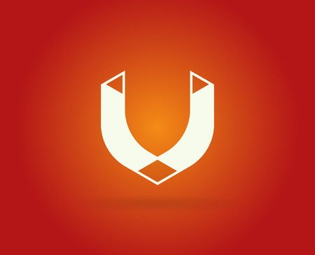 Icon Design Template Elements in U Letterのイラスト素材
