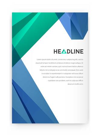 Visual identity with letter elements polygonal styleのイラスト素材