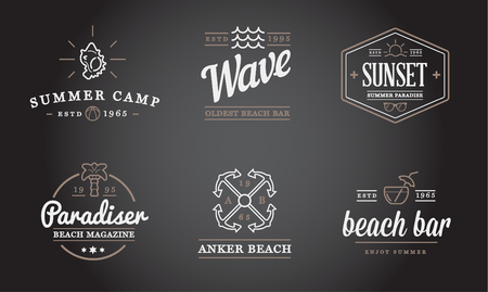 Set of Beach Sea Bar Elementsのイラスト素材