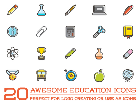 Set of Education Icons Illustrationのイラスト素材