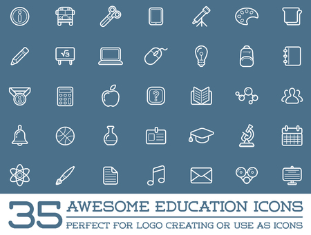 Set of Education Icons Illustrationのイラスト素材