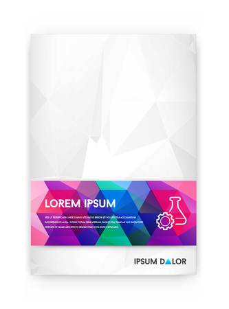 Visual identity with letter elements polygonal styleのイラスト素材