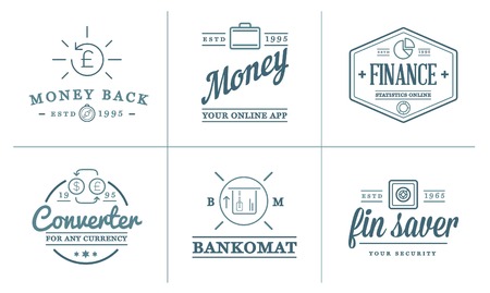 Set of Finance Elements and Money Business as Illustrationのイラスト素材