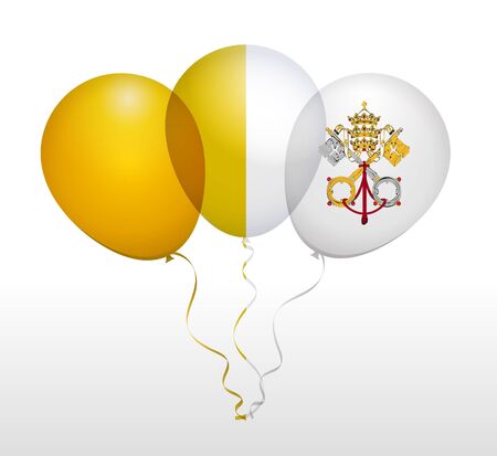 Balloons as Vatican City Flagのイラスト素材