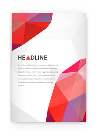 Visual identity with letter elements polygonal styleのイラスト素材