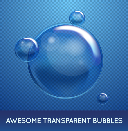 Soap Water Bubbles Set.のイラスト素材