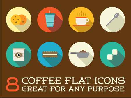 Set of Coffee Elements and Coffee Accessories Illustrationのイラスト素材