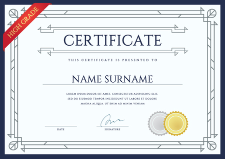 Certificate or Diploma Templateのイラスト素材