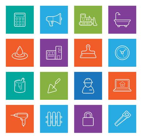 Set of Construction Building Icons.のイラスト素材