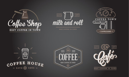 Set of Coffee Elements and Coffee Accessories Illustrationのイラスト素材