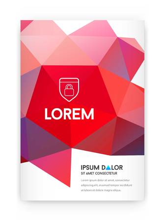 Visual identity with letter elements polygonal styleのイラスト素材