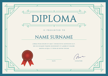 Diploma or Certificate Premium Design Templateのイラスト素材