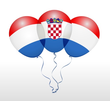 Balloons as Croatia National Flagのイラスト素材
