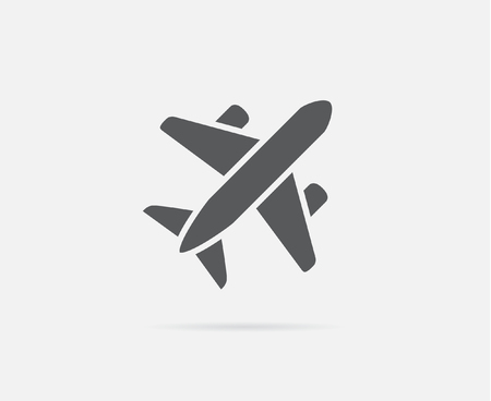 Aircraft or Airplane Icon Silhouetteのイラスト素材
