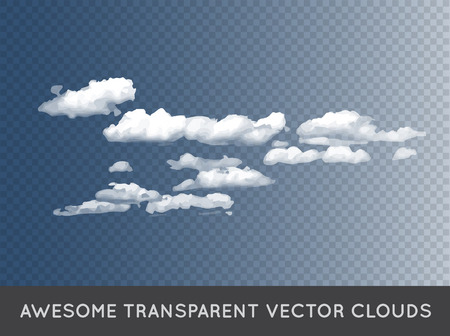 Transparent Clouds backgroundのイラスト素材