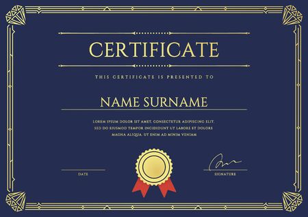 Certificate or Diploma Templateのイラスト素材