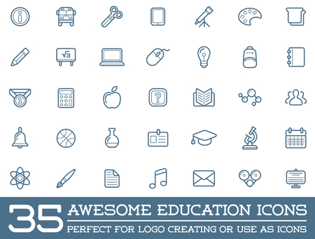 Set of Education Icons Illustrationのイラスト素材