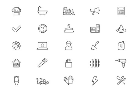 Set of Construction Building Icons.のイラスト素材
