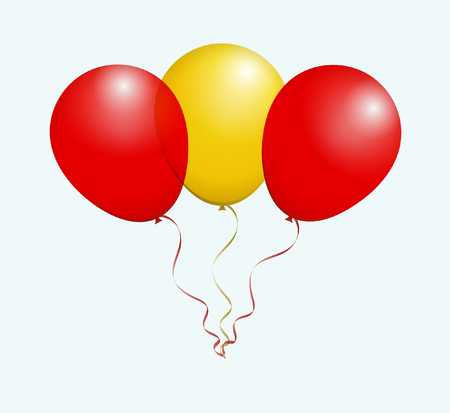 Balloons in Red Yellow as Spain National Flagのイラスト素材