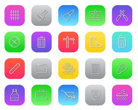 Set of Construction Building Iconsのイラスト素材