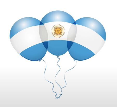 Balloons as Argentina National Flagのイラスト素材