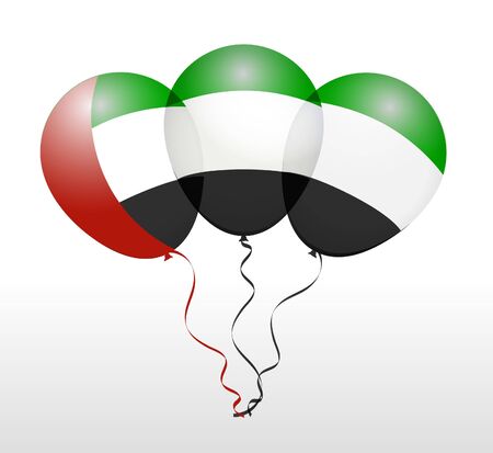 Balloons as United Arab Emirates National Flagのイラスト素材
