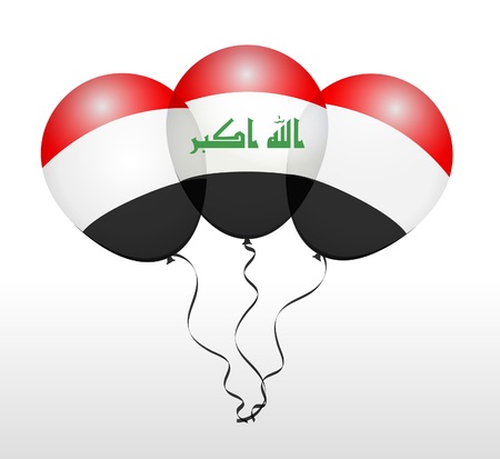 Balloons as Iraq National Flagのイラスト素材