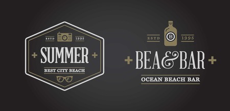 Set of Beach Sea Bar Elementsのイラスト素材