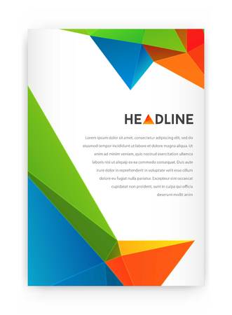 Visual identity with letter elements polygonal styleのイラスト素材