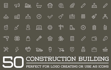 Set of Construction Building Iconsのイラスト素材
